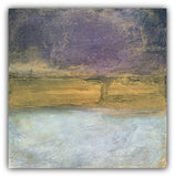 purple and gold abstract painting