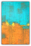 teal and orange abstract art