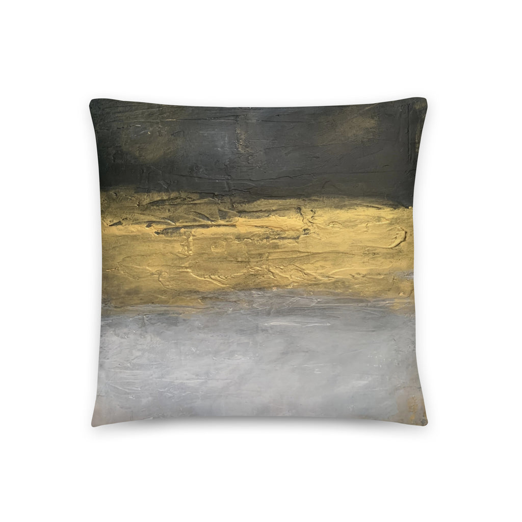 Black and Gold Decorative Pillow