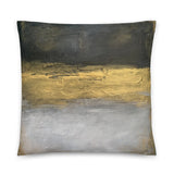 Black and Gold Decorative Pillow