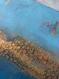blue and gold painting