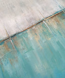 green and white abstract painting