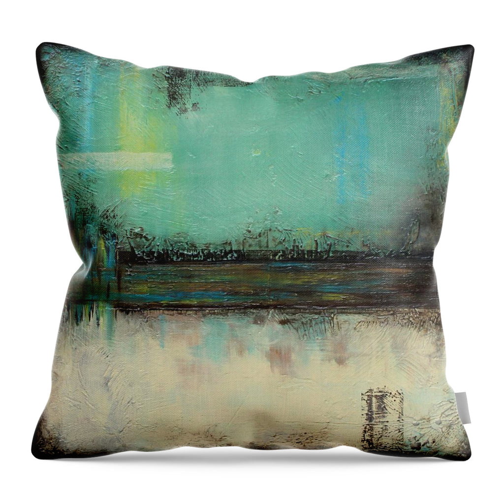 Sage Green and Ivory Throw Pillow
