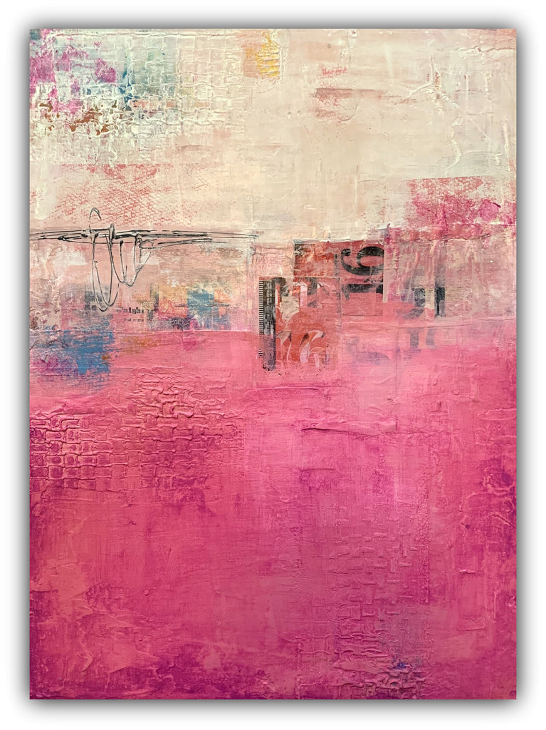 Pink abstract painting