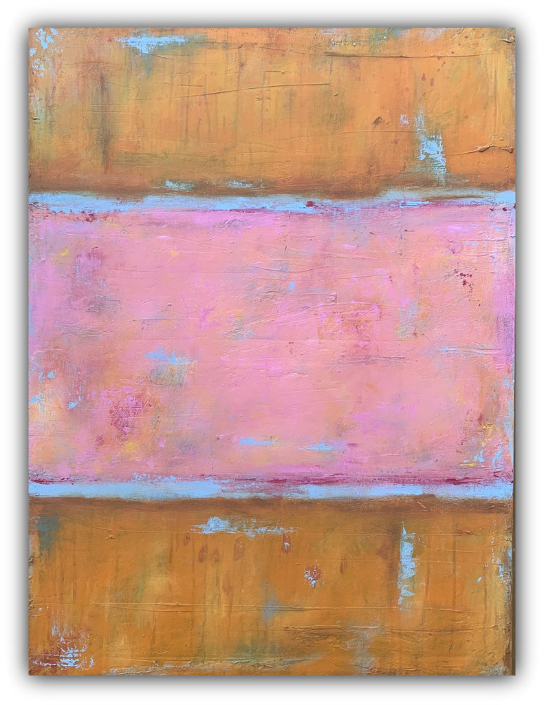 Carpe Diem - Orange and Pink Abstract Painting