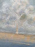 Adore - Abstract Tree Painting in Blue and Gold
