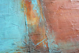 Uncovered Orange - Orange and Blue Texture Art - The Modern Home Co. by Liz Moran