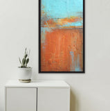 Uncovered Orange - Orange and Blue Texture Art - The Modern Home Co. by Liz Moran