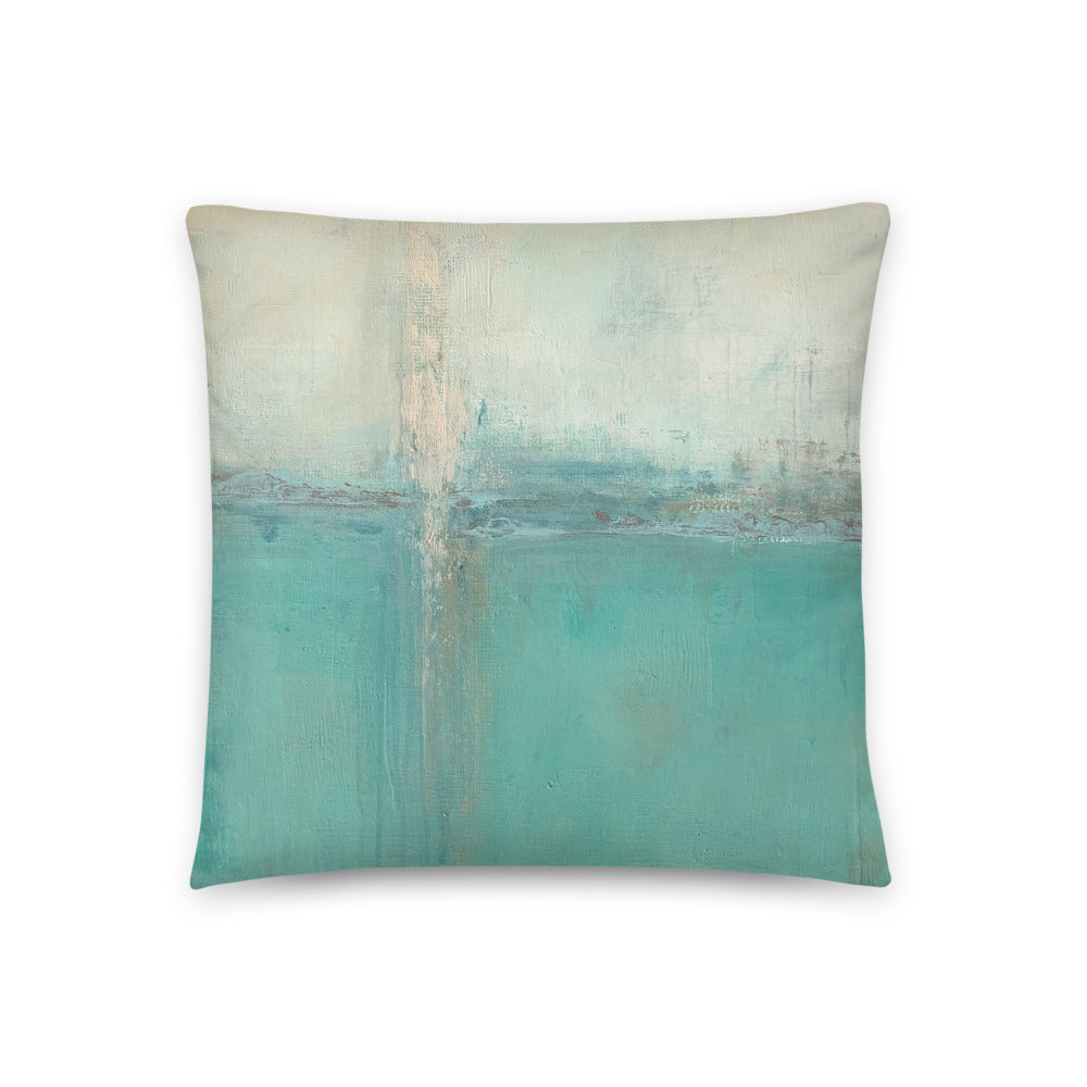 Whispers - Abstract Color Block Throw Pillow