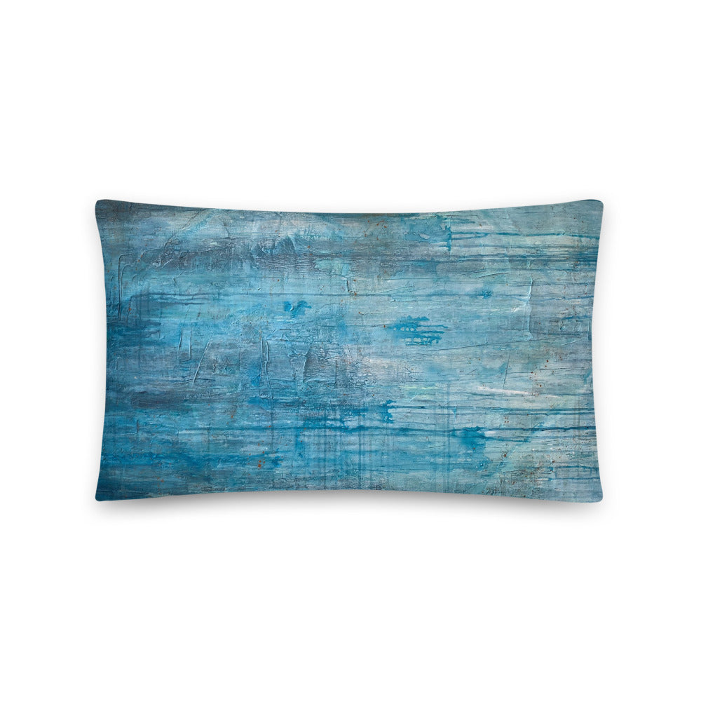 Contemporary Teal Lumbar Pillow