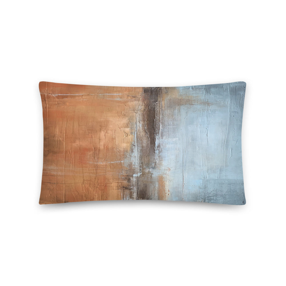 Orange and Blue Lumbar Pillow