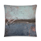2nd Street Blues - Blue Throw Pillow
