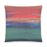 Afternoon Sun - Pink, Teal and Plum Pillow
