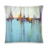 Sailing - Blue and White Throw Pillow