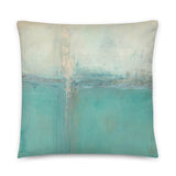 Whispers - Abstract Color Block Throw Pillow