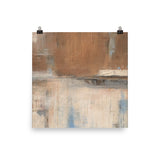 Box Car - Tan and Ivory Abstract Print