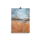 New Year - Orange and Blue Abstract Wall Art