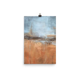 New Year - Orange and Blue Abstract Wall Art