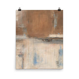 Box Car - Tan and Ivory Abstract Print