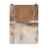 Box Car - Tan and Ivory Abstract Print