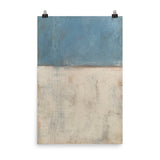 Morning Mist - Blue and White Contemporary Art Print