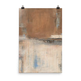 Box Car - Tan and Ivory Abstract Print