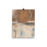 Box Car - Tan and Ivory Abstract Print