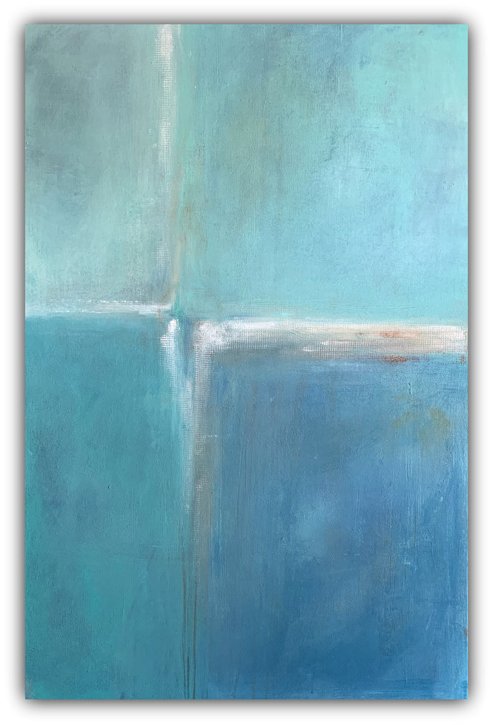 Spa Daze - Color Block Abstract Painting - The Modern Home Co. by Liz Moran