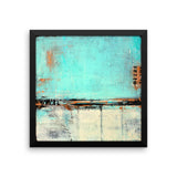 Green and White Framed Poster Print - The Modern Home Co. by Liz Moran