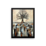 Framed Tree Poster - Abstract Landscape - Neutral Colors - The Modern Home Co. by Liz Moran
