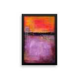 Abstract Sunset - Purple and Orange Wall Art - Framed Poster - The Modern Home Co. by Liz Moran