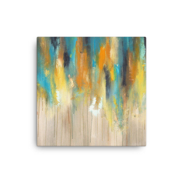 Blue and Yellow Canvas Art - Large Canvas Print - Modern Wall Decor - The Modern Home Co. by Liz Moran