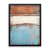 Copper and Blue Abstract - Framed Poster Print - The Modern Home Co. by Liz Moran