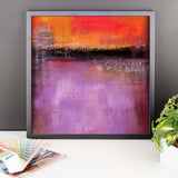 Abstract Sunset - Purple and Orange Wall Art - Framed Poster - The Modern Home Co. by Liz Moran