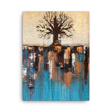 Teal and Brown Landscape Art - Canvas Print - Nature Inspired - The Modern Home Co. by Liz Moran