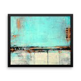 Green and White Framed Poster Print - The Modern Home Co. by Liz Moran