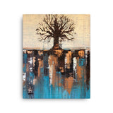 Teal and Brown Landscape Art - Canvas Print - Nature Inspired - The Modern Home Co. by Liz Moran