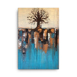 Teal and Brown Landscape Art - Canvas Print - Nature Inspired - The Modern Home Co. by Liz Moran