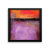 Abstract Sunset - Purple and Orange Wall Art - Framed Poster - The Modern Home Co. by Liz Moran