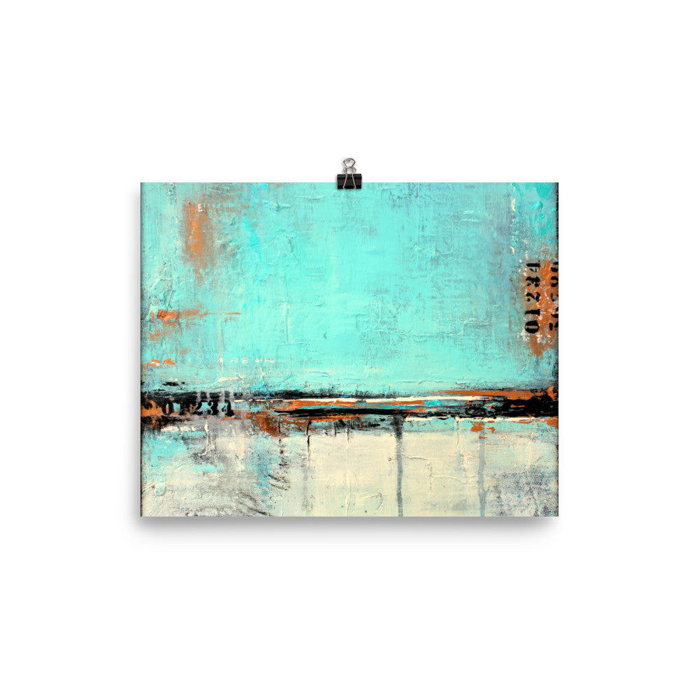 Green and White Poster Print - The Modern Home Co. by Liz Moran
