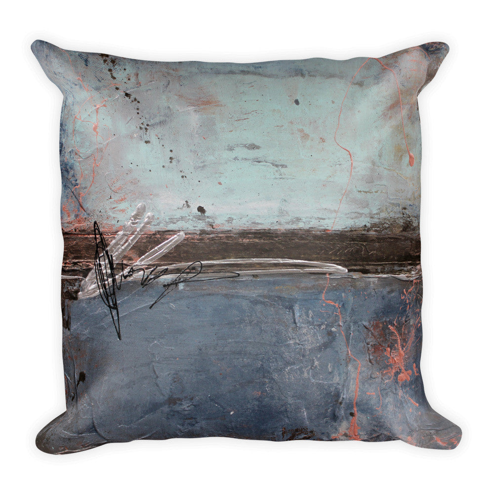 2nd Street Blues - Blue Throw Pillow - The Modern Home Co. by Liz Moran