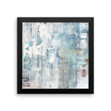 Frost - Blue and White Framed Poster Print - The Modern Home Co. by Liz Moran