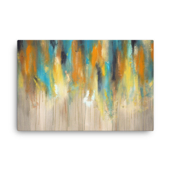 Blue and Yellow Canvas Art Large Canvas Print Modern Wall Decor Elizabeth Moran Art