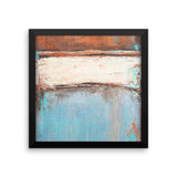 Copper and Blue Abstract - Framed Poster Print - The Modern Home Co. by Liz Moran