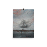 Whisked Away - Grey Tree Landscape Poster Print - The Modern Home Co. by Liz Moran