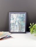 Frost - Blue and White Framed Poster Print - The Modern Home Co. by Liz Moran