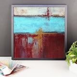 Red, White and Blue Framed Poster Print - The Modern Home Co. by Liz Moran