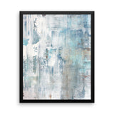 Frost - Blue and White Framed Poster Print - The Modern Home Co. by Liz Moran