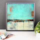 Green and White Framed Poster Print - The Modern Home Co. by Liz Moran