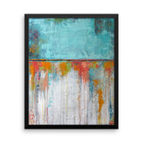 Abstract Framed Poster - Blue and White Wall Art - The Modern Home Co. by Liz Moran